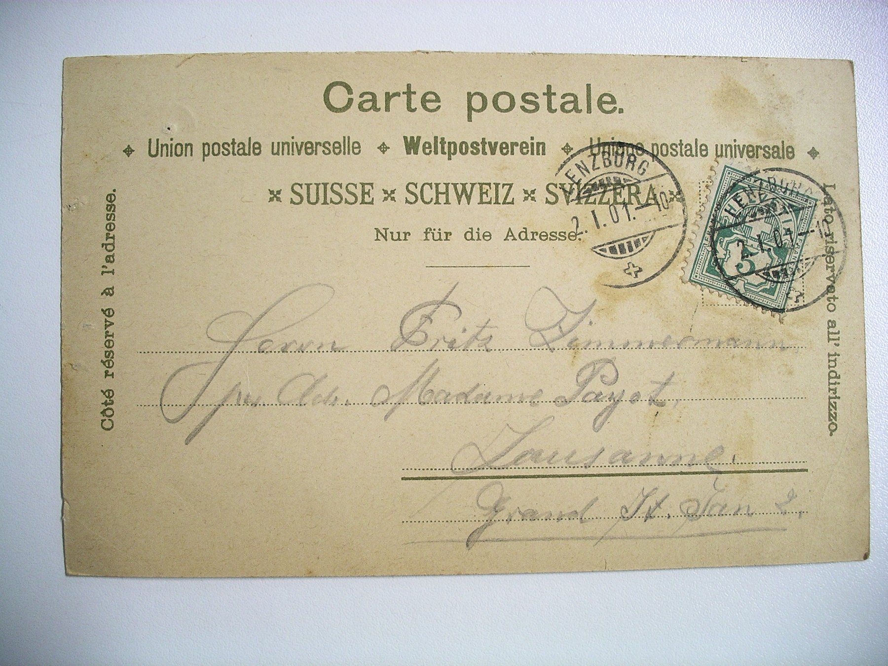 Ansichtskarten: farbige LithoAK LENZBURG – Gebraucht aus Oberhofen am Thunersee von luuping99 1