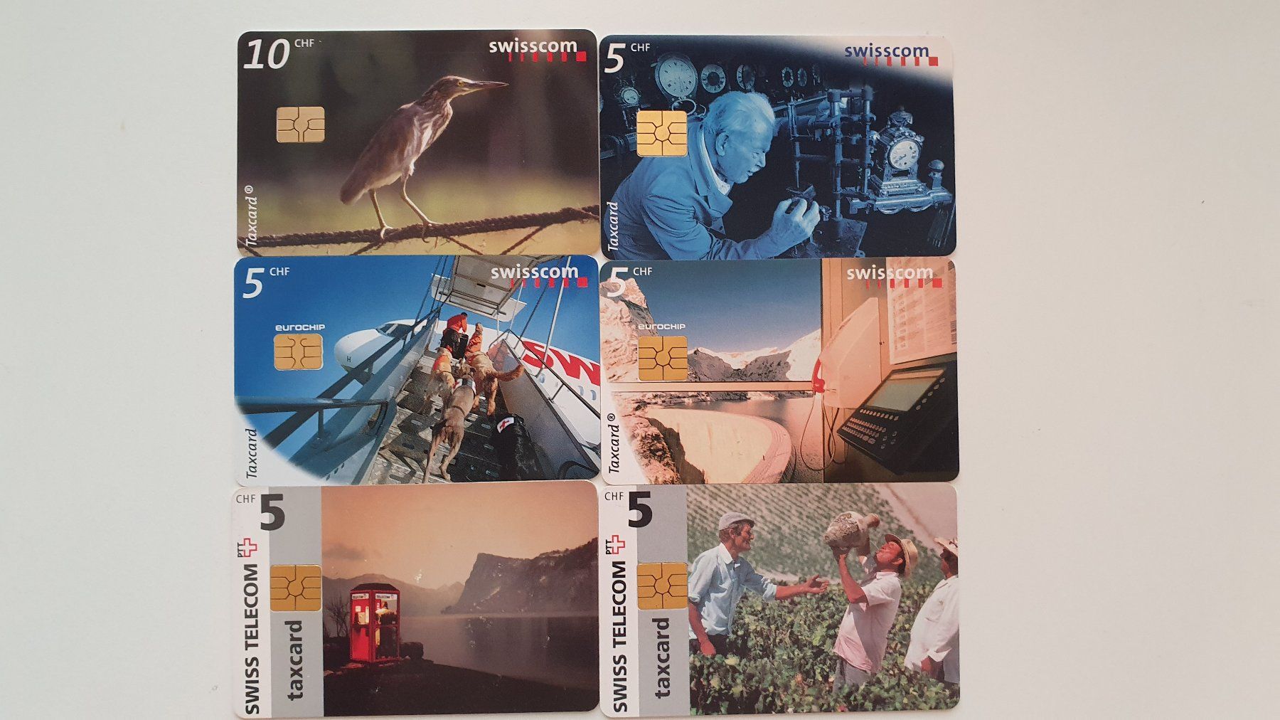 Swisscom Schede telefoniche: Set mit 6 Taxcards Swisscom – Usato da Biberist venduto da stang4eva