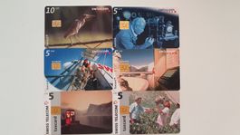 Set mit 6 Taxcards Swisscom