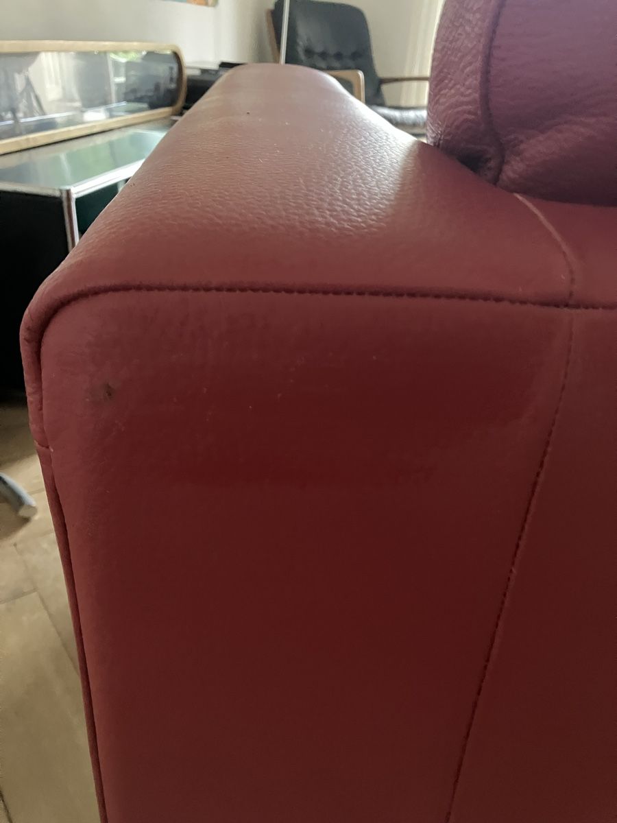 Divani: Rotes Kult-Ledersofa von Ikea – Usato da Bern venduto da dinamaria 3