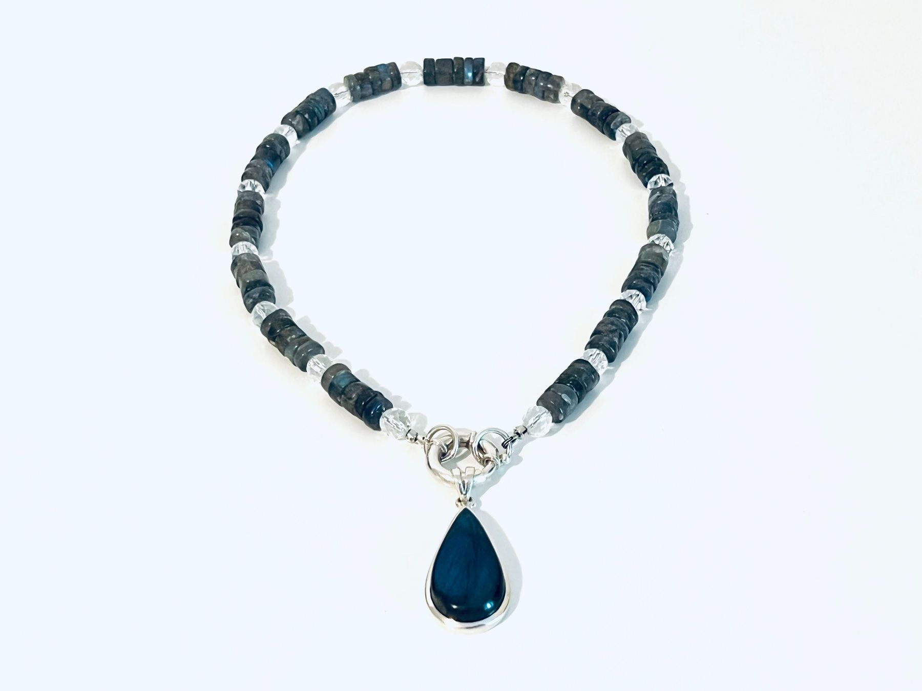 Catenine: Labradorite Necklace - Sterling Silver – Nuovo e nell'imballaggio originale da Rüschlikon venduto da ThereseJewelryDesign 2