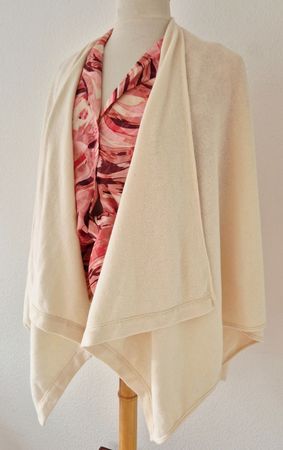 ÜBERWURF PONCHO SCHAL SONIA RYKIEL PARIS ITALY CREME CAPE
