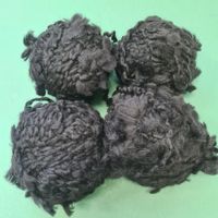 4 Knäuel schwarze Kuschelwolle+Effektgarn Pomponwolle ca385g