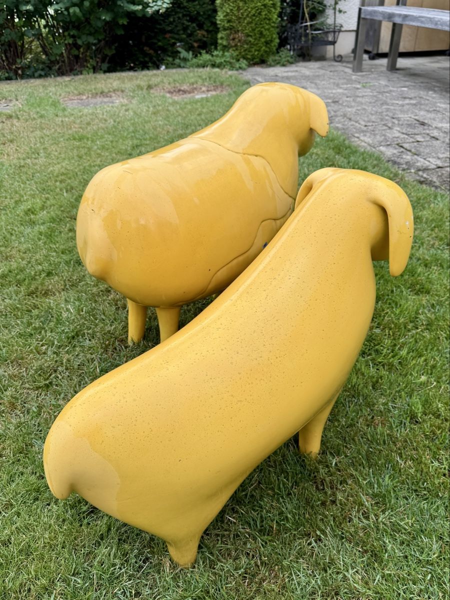 Tutte le decorazioni: Deko-Schafe gelb 2er-Set Garten-Dekoration – Usato da St.Gallen venduto da Bachweid 2