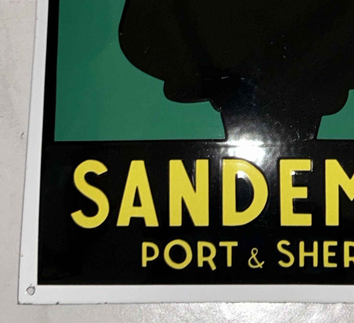 Insegne: Sandemann Port & Sherry Repro-Emailschild – Usato da Lüchingen venduto da Aw67 4