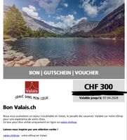 Bon Valais.ch CHF 300 valable jusqu'au 07.04.2028