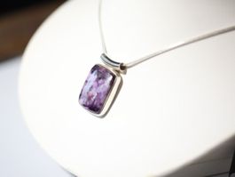 Pendentif / Anhänger Argent 925 & Charoite / Charoit - NEUF