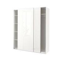 IKEA PAX / HASVIK Kleiderschrank mit Schiebetüren, weiss, 