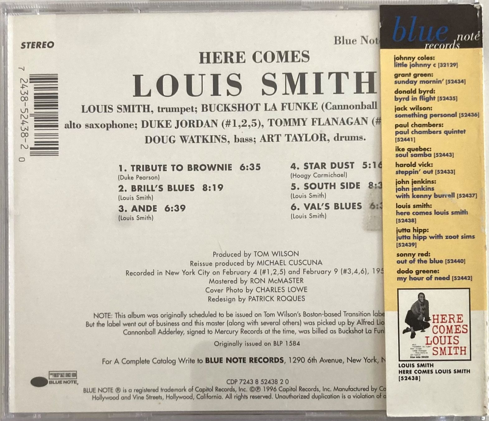 Schallplatten: LOUIS SMITH - HERE COMES LOUIS SMITH – Gebraucht aus Poliez-Pittet von Newtown-Records 1