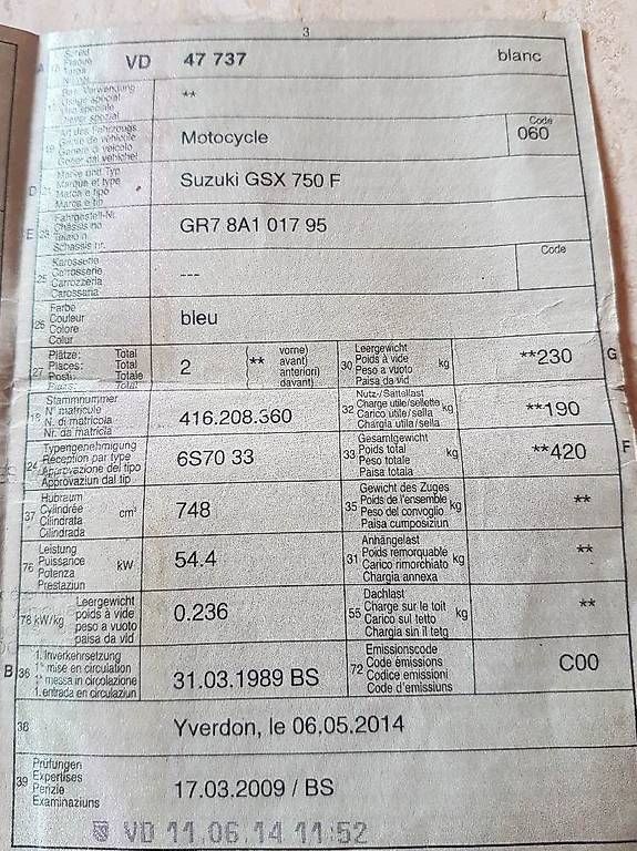Strada: A vendre moto – Usato da Vallorbe venduto da Saxo.vts 2