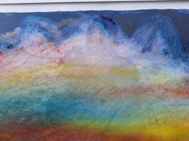 Eugen Bachmann 75 - schönes Bild - Berge mit Meer ?
