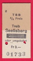Altes TSB Billett Treib-Seelisberg, 1733, Retour, HALBTAX