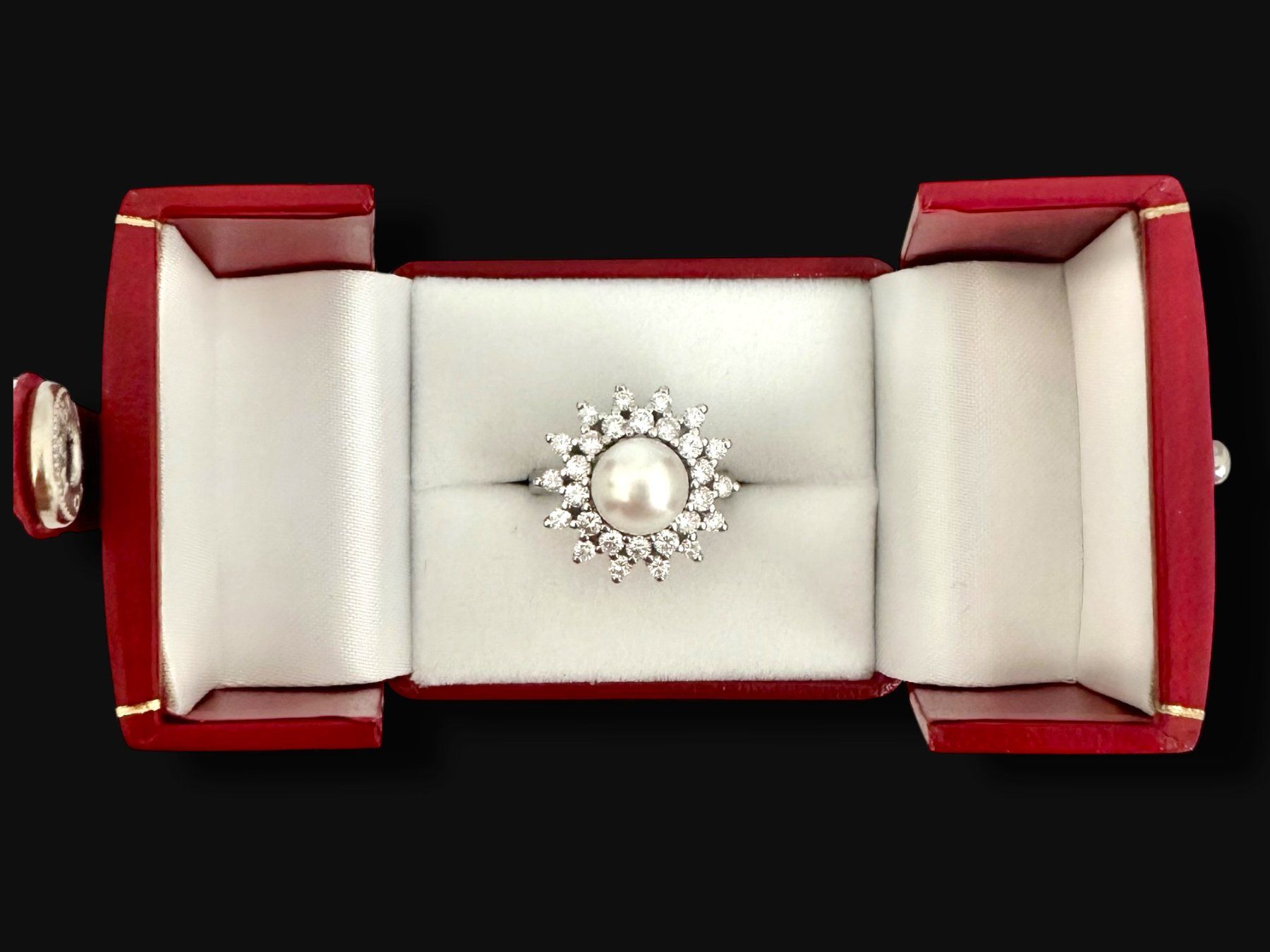 Bucherer Anelli: BUCHERER, Perlen - Diamant - Cocktailring – Usato da Zuzwil SG venduto da artimmo 7