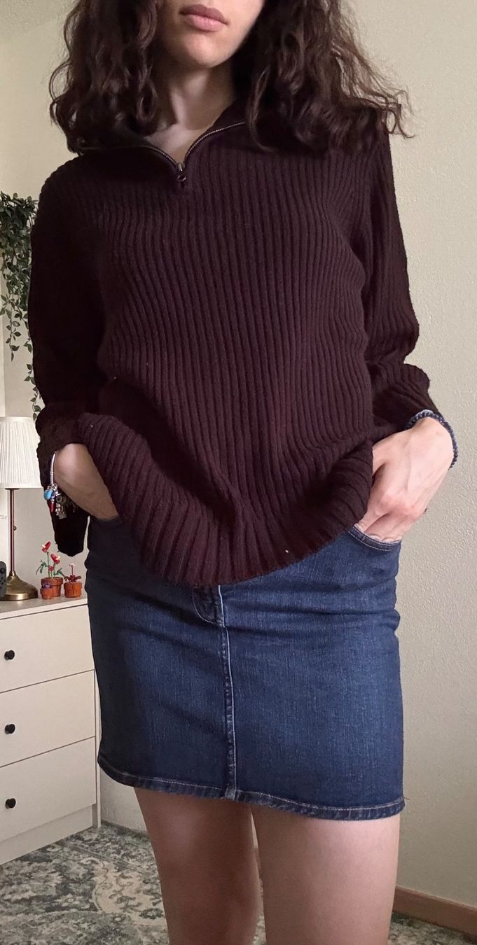 H&M Pulls & Sweat-shirts: Warmer Winter-Pulli mit Reissverschluss, Schwarz, Grösse M – D'occasion à Bülach par reaos