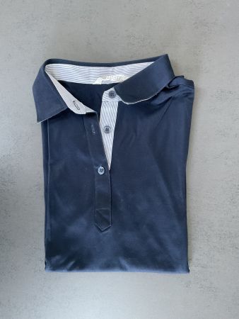 Cotton Damen Poloshirt, Dunkelblau, Grösse 40, (eher 38)