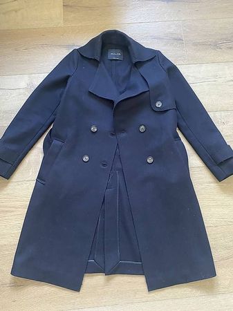Massimo Dutti Manteau long blue