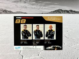 Autogrammkarte Mikkel Pedersen, WEC 6h Austin, Mustang GT3