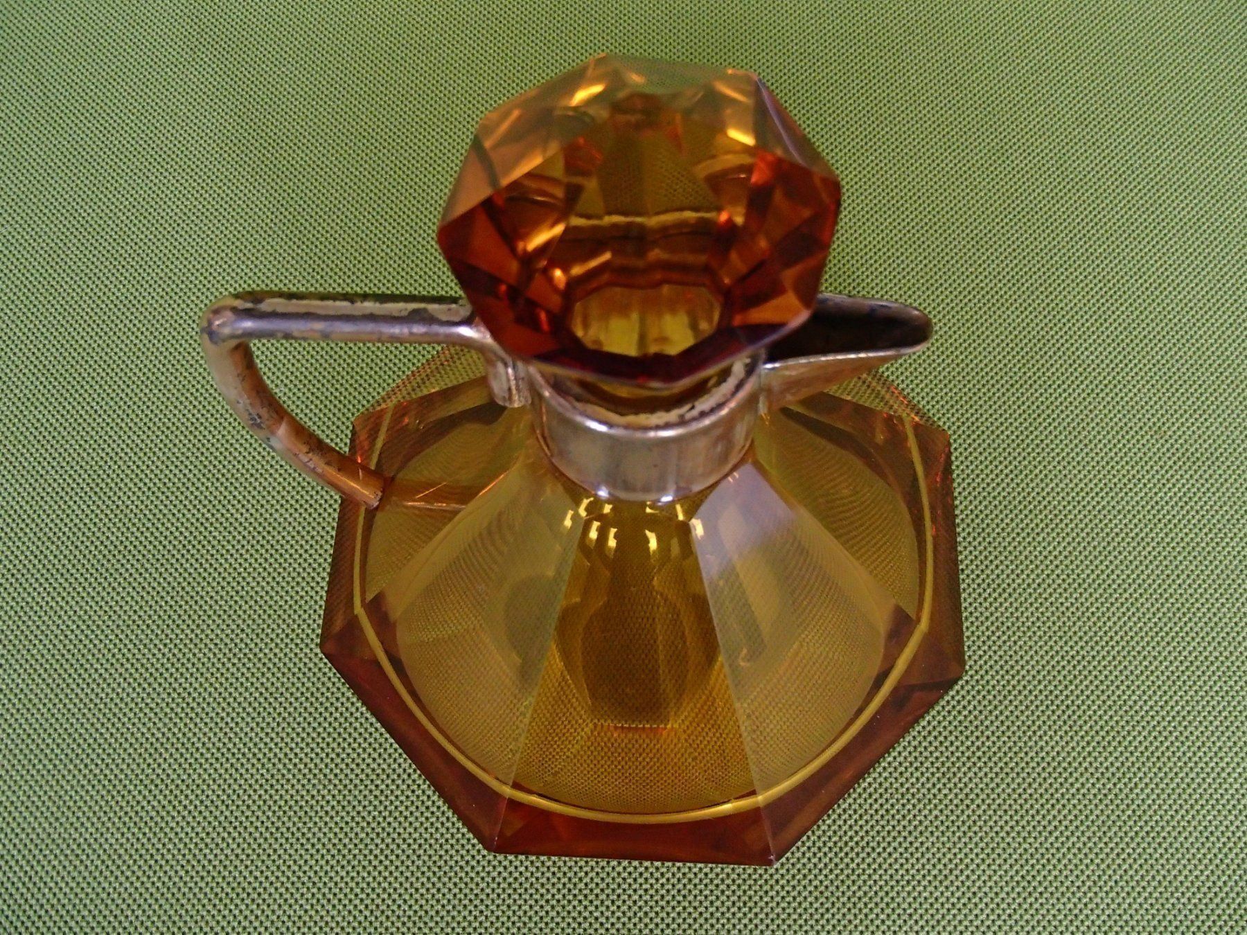 Caraffe: Art Deco Honig gelbe versilberte Karaffe – Usato da Schöfflisdorf venduto da pullux 3