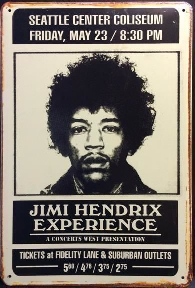 Insegne: Rusty Blechschild-JIMMY HENDRIX -EXPERIE – Nuovo e nell'imballaggio originale da Rupperswil venduto da big-one-sale
