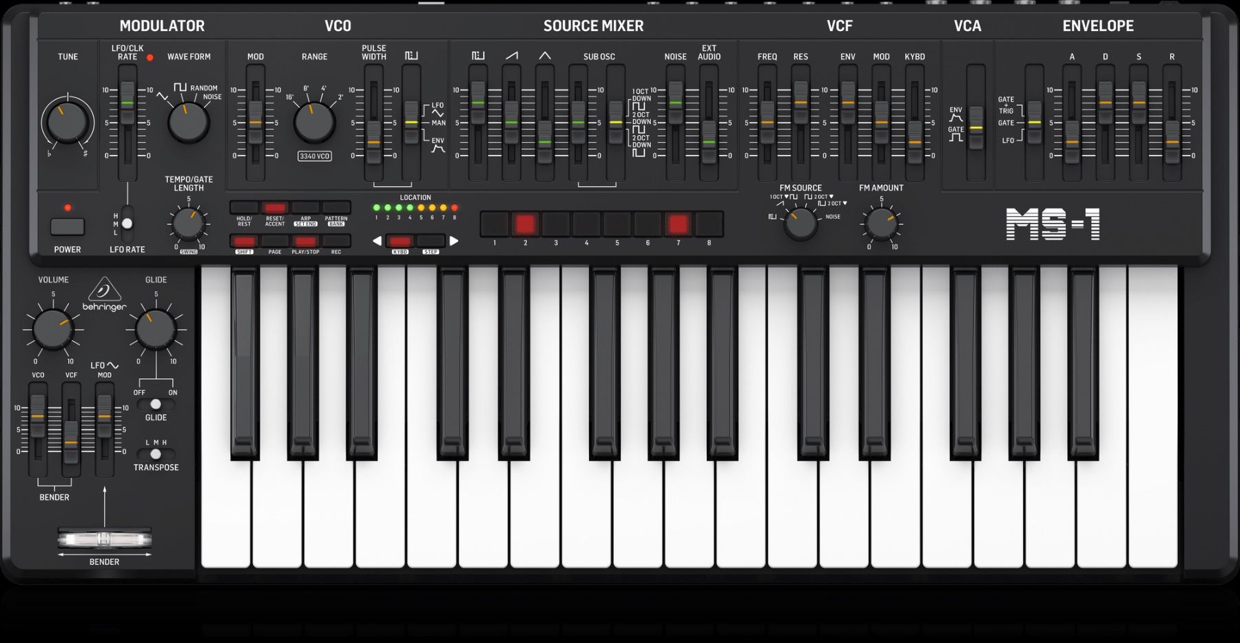 Strumenti musicali: Behringer MS-1 (Roland SH-101) – Nuovo e nell'imballaggio originale da Alpnach Dorf venduto da MKM-Luzern-2002