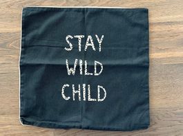 Kissen Anzug ,stay wild child‘, 40x40 cm