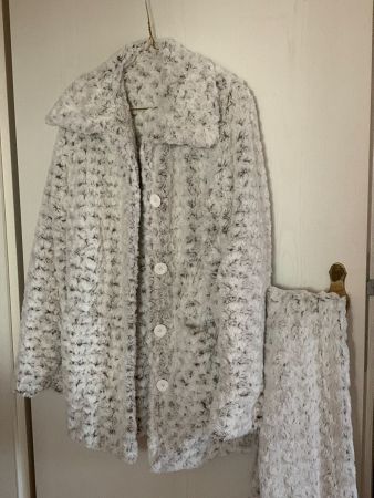 Exkl.Wintermantel Design Lucia Gr.40 warm handmade Kunstpelz