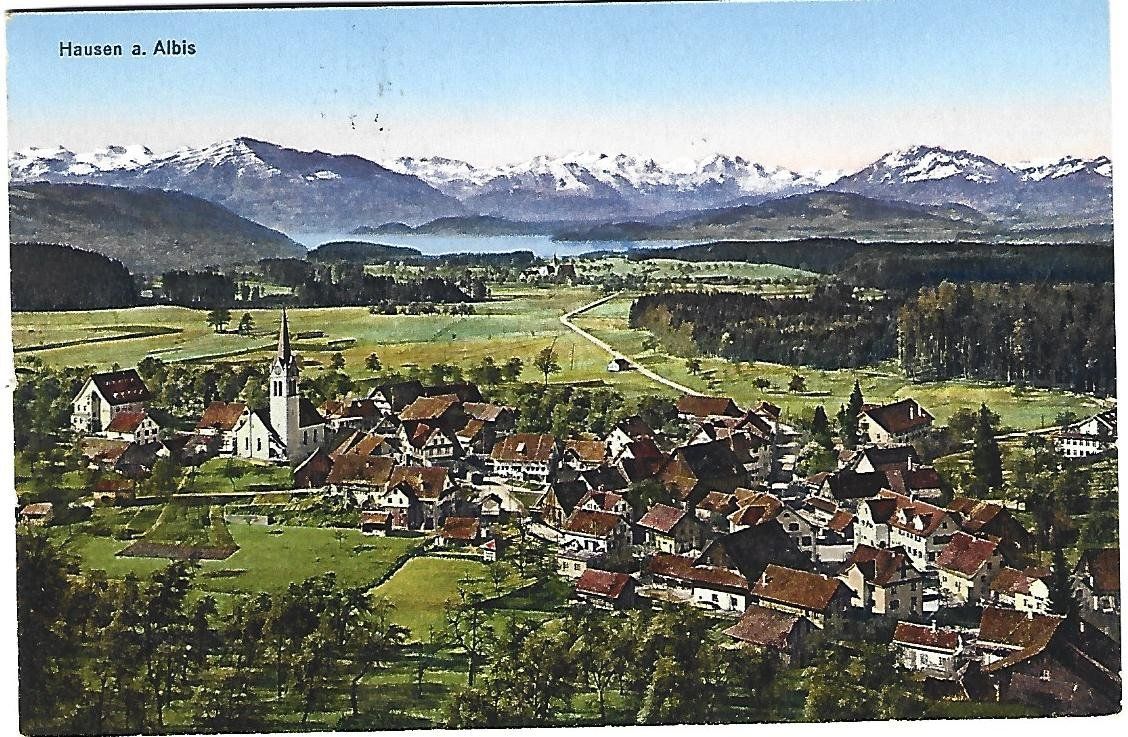 Ansichtskarten: Hausen am Albis Dorfansicht – Gebraucht aus Wetzikon ZH von Brulu100