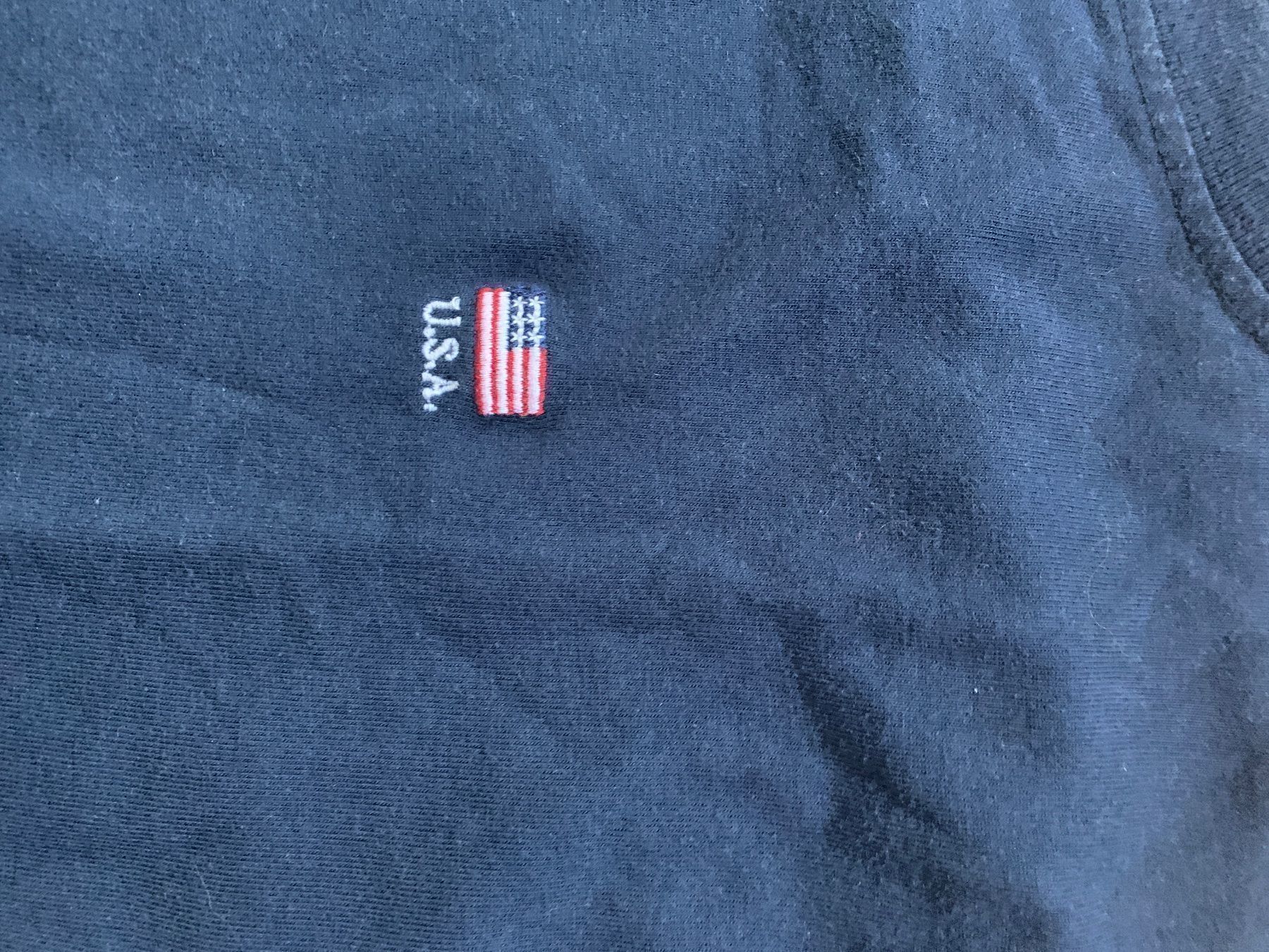Maglioni & Felpe: Sweater bleu avec drapeau usa – Usato da Küssnacht am Rigi venduto da CALIFRASQUI 1