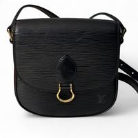 Sac besace Louis Vuitton Saint Cloud — Cuir épi noir