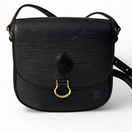 Sac besace Louis Vuitton Saint Cloud — Cuir épi noir