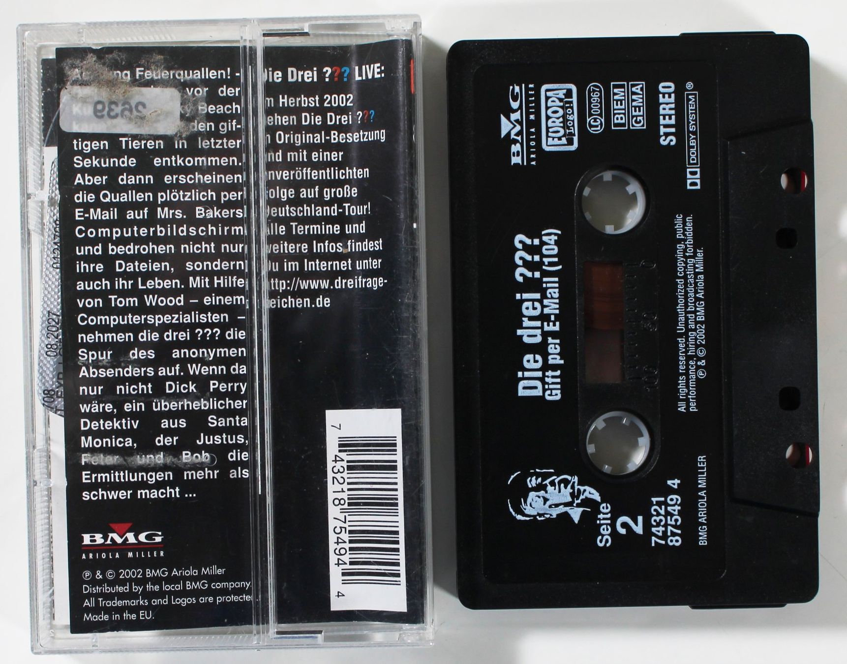 Musicassette: MC Die Drei Fragezeichen 104 - Gift per E-Mail – Usato da Brüttisellen venduto da Collector-Corner 2