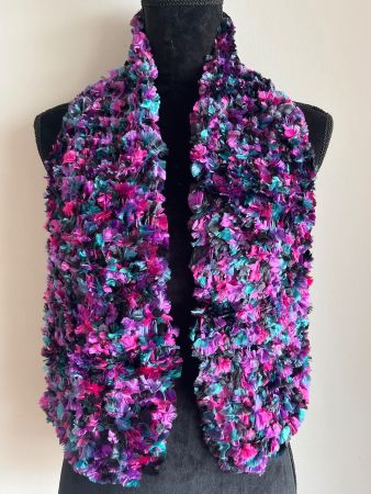 Flauschiger Schal, bunte Winter Accessoires, 20x100 cm