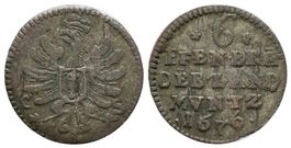 Deutschland Brandenburg 6Pf. 1676  /3654