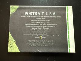 National Geographic USA Karte, Portrait, Jahr 1976, Top!