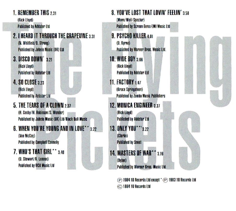 CDs: The Flying Pickets: Lost Boys, Next Generation – Gebraucht aus St.Gallen von Paddington11 2