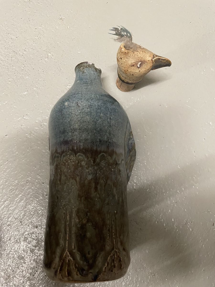 Statuette: Flasche Kunstobjekt mit Vogelkopf – Usato da Münsingen venduto da nerv11 1