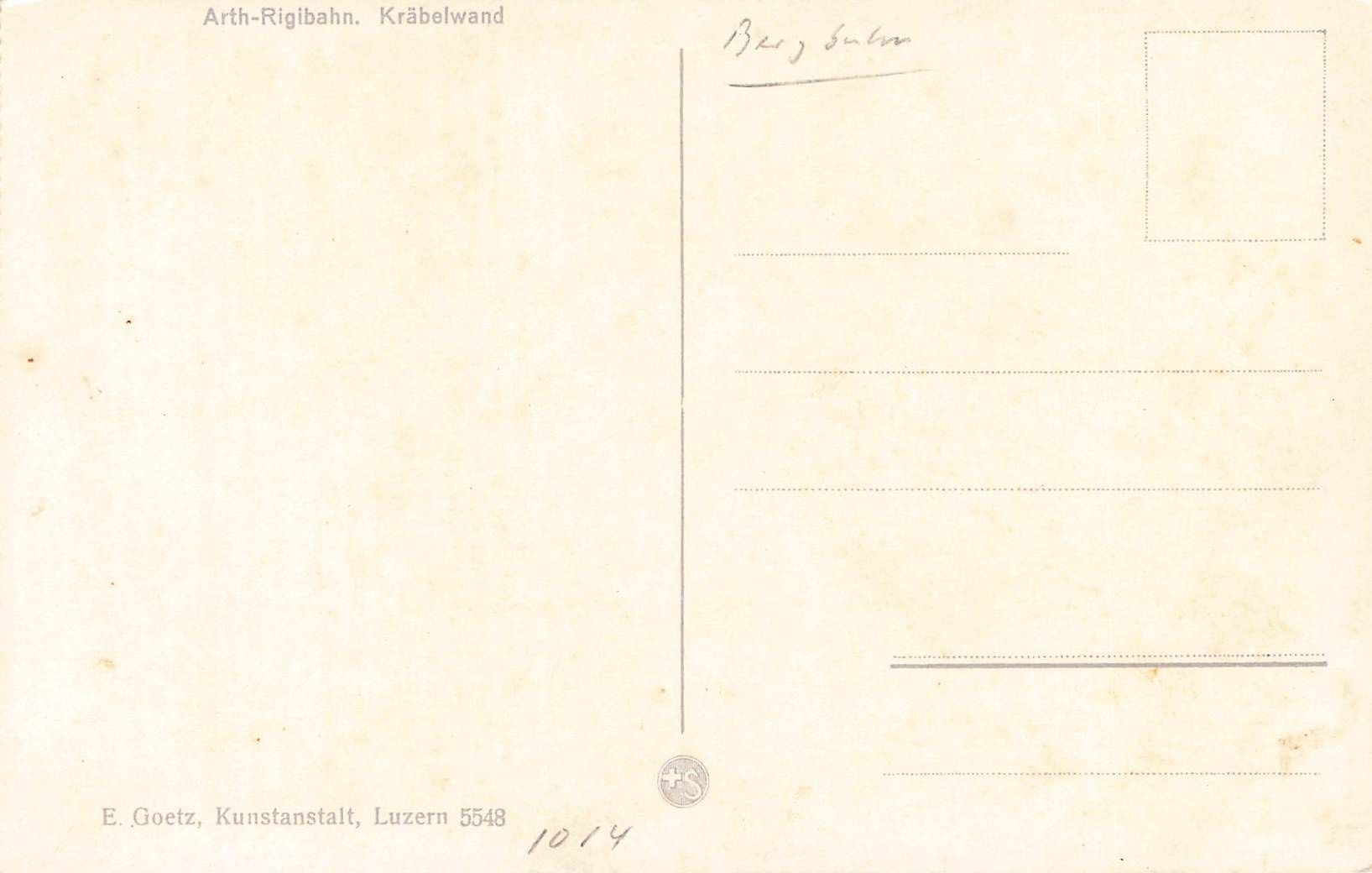 Cartoline postali: Arth Rigi bahn krabeiwand Zahnstange – Usato da Biasca venduto da Blenio71 1