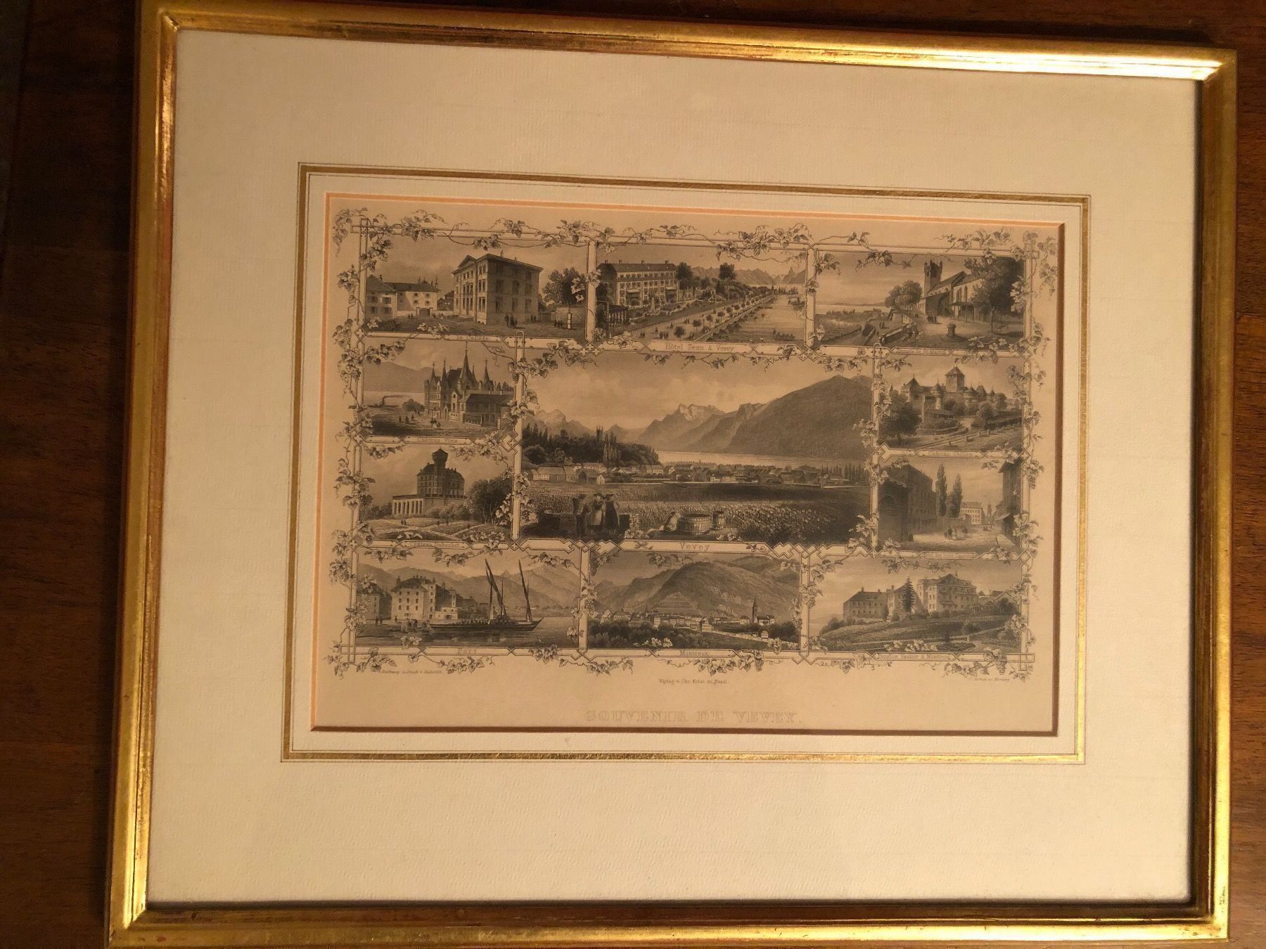 Poster & Bilder: Souvenir de Vevey.Verlag Chr.Krüsi,Basel – Gebraucht aus Wald ZH von mlnt 1