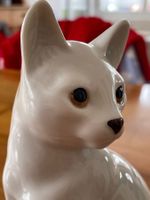 Wunderschöne weisse Porzellan-Katze ca.50jährig
