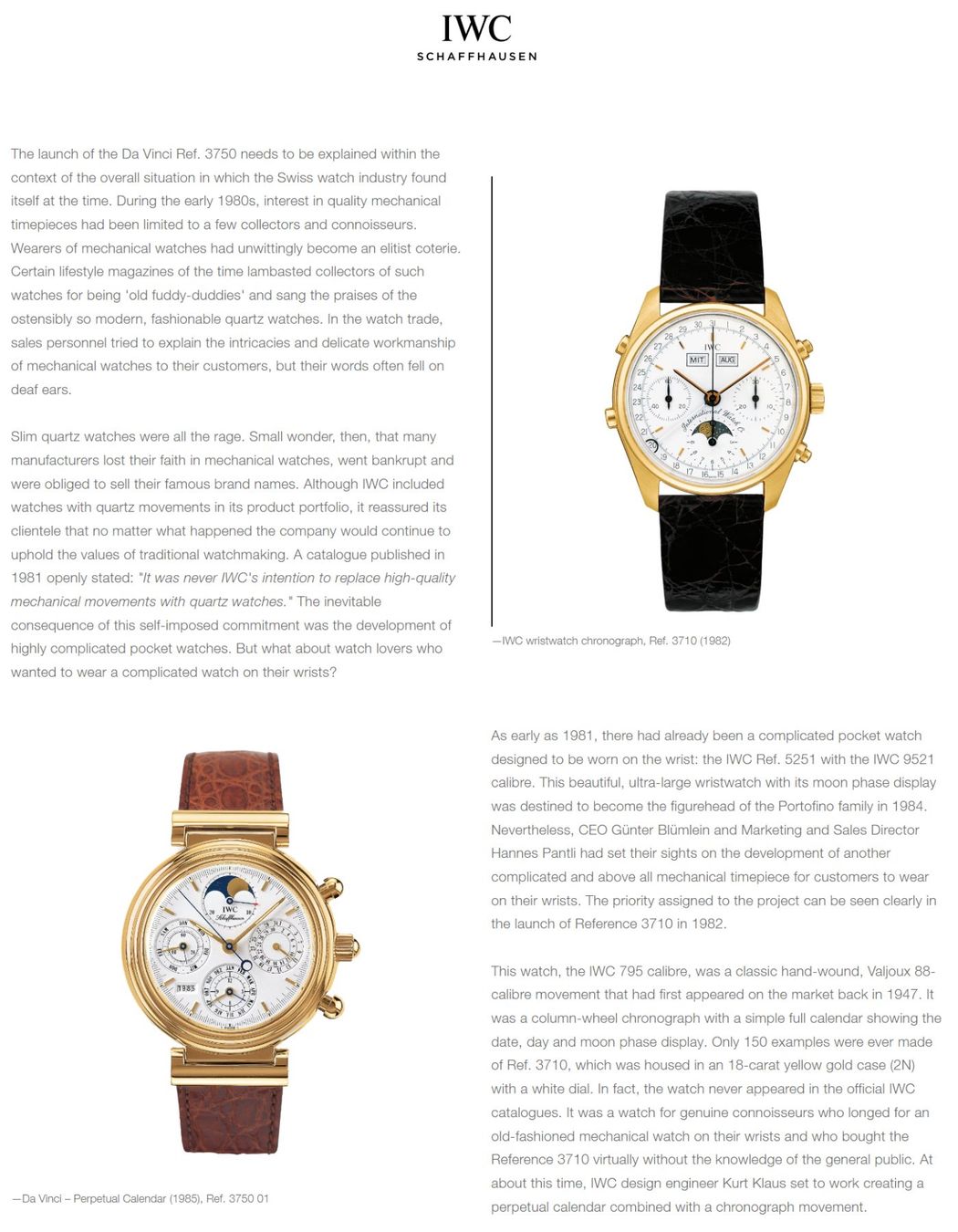 IWC Orologi: IWC Ref 3710 Chronograph triple date moon phase 18k Gold – Usato da Meilen venduto da Anonymous3 8