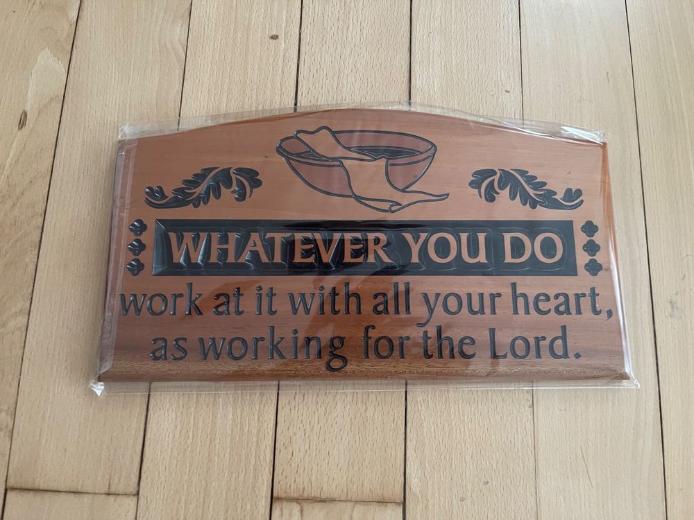 Holzschild mit Spruch, English Kaufen auf Ricardo