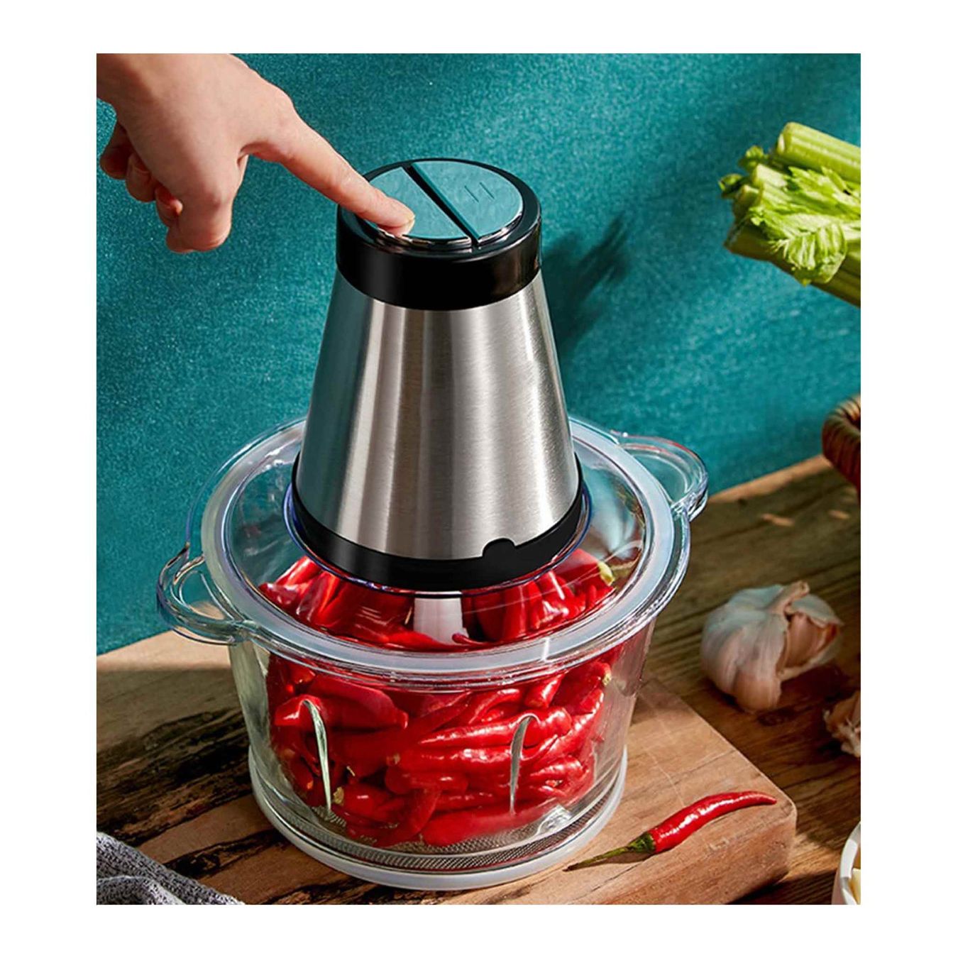 Elettrodomestici da cucina: 500W 2L Fleischwolf Elektrischer Zerkleinerer Mixer – Nuovo e nell'imballaggio originale da Rorbas venduto da Alitrend 3