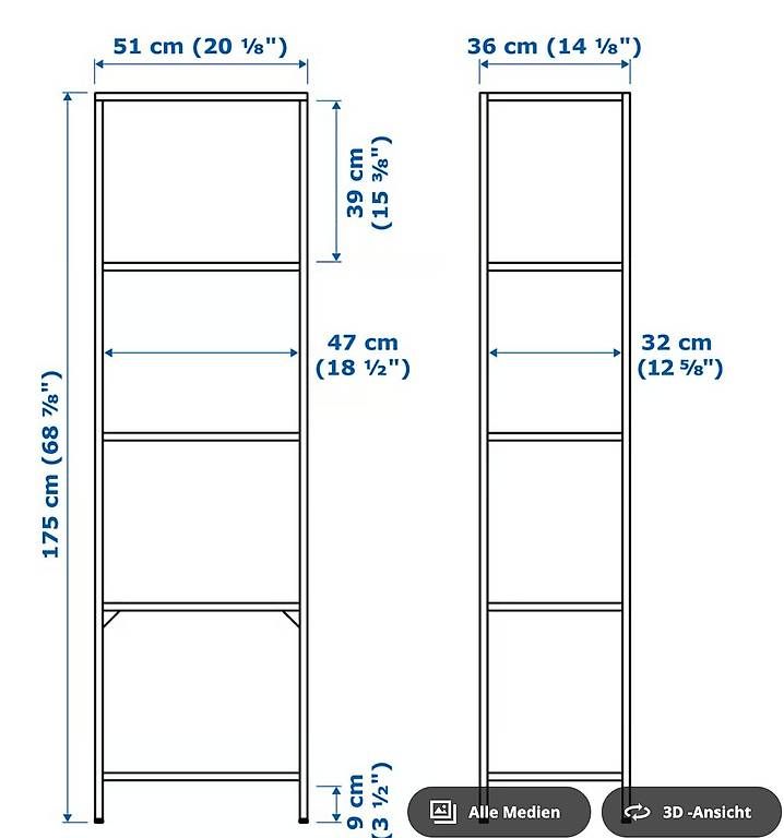 Ikea Scaffali: Regal Glas und Metall – Usato da Langenthal venduto da lauras00 2
