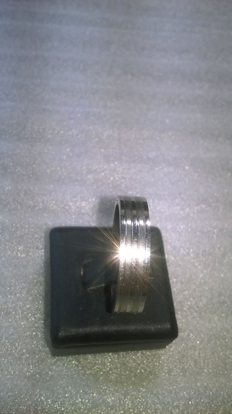 Anelli: ring edelsthal,,silber farbe ,,matte und glanzig – Nuovo (secondo la descrizione) da Basel venduto da bijoutrie_4 1