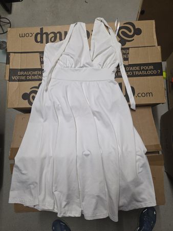 Sommerliches weisses Kleid Gr. M - Marylin monroe stil
