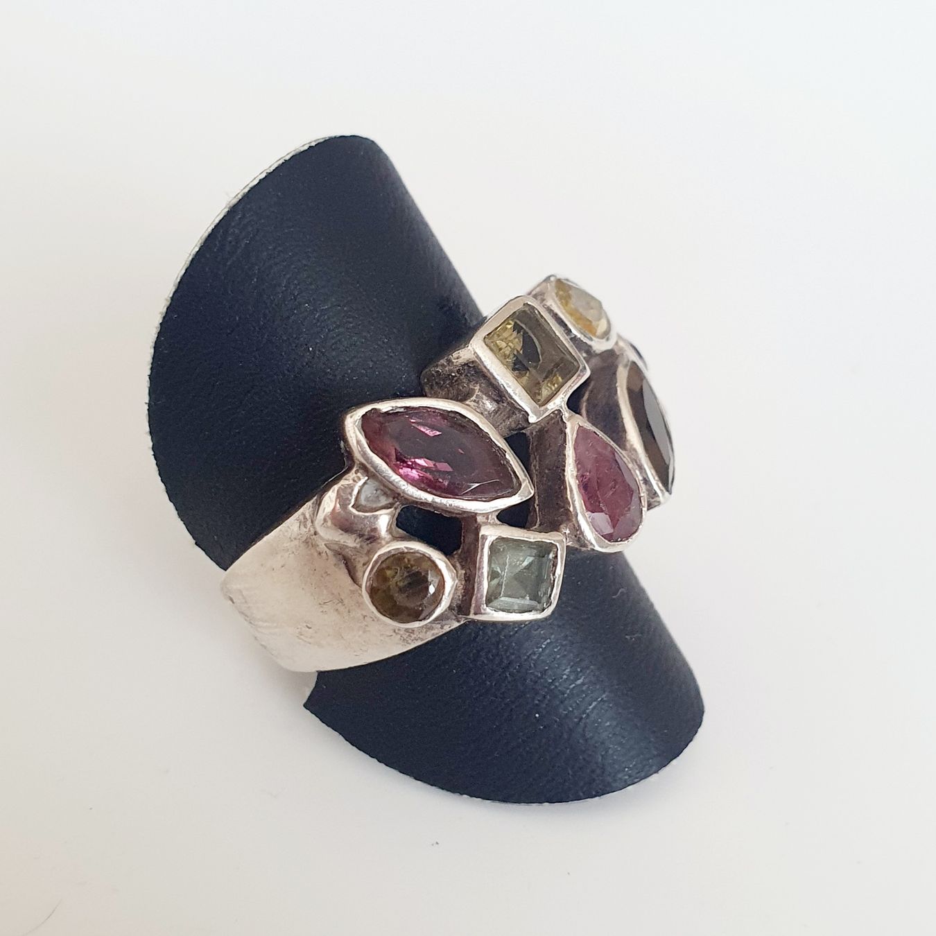 Bagues: Statement-Ring ,Ring 925 Silber bunte Steine Grösse 19,7 mm – D'occasion à Kreuzlingen par Wunderkiste123 7