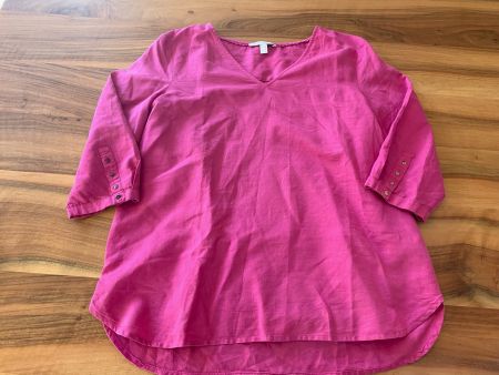 ESPRIT Leinenshirt Blusenshirt Gr. 38 pink