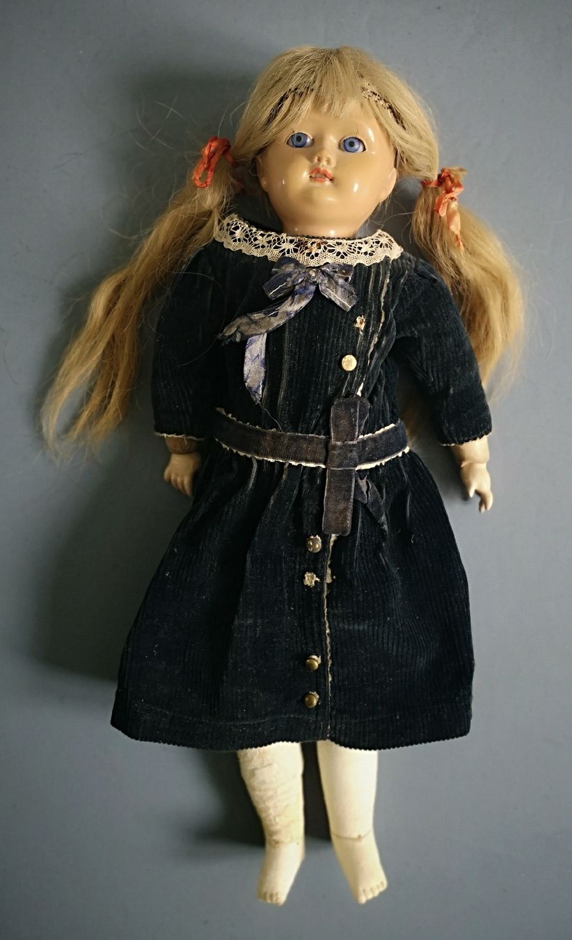 Bambole: Antike Gliederpuppe, ca. 43 cm – Usato da Münsingen venduto da Rehtre
