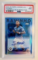 Savinho - Auto Blue Refractor /150 (color match) PSA 9 Topps