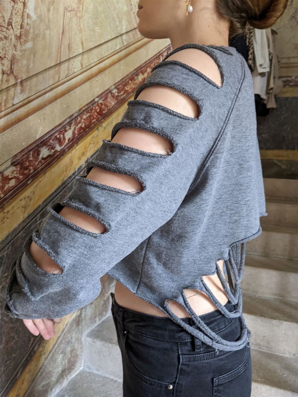 Pullover & Sweatshirts: KIKIRIKI : Pull grunge-destroy-lagenlook M – Neu (gemäss Beschreibung) aus Petit-Lancy von lilycerise 9